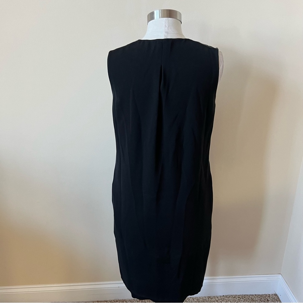 Vince Black Shift Dress with Leather Stripe Detail 17446 - Picture 7 of 9